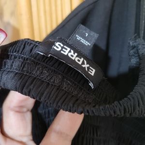 Mini dress black satin very comfortable and sexy casual for party sz large.